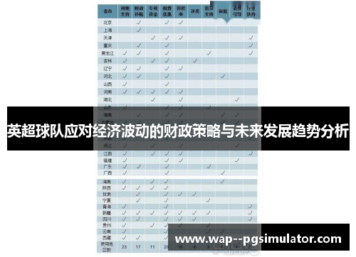 英超球队应对经济波动的财政策略与未来发展趋势分析